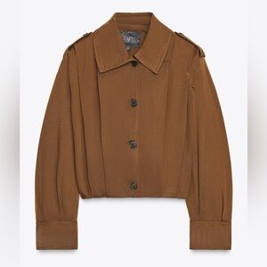 ZW COLLECTION Brown Pleated Jacket
